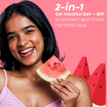 2-in-1 Sunscreen with SPF 50 PA++++ & Cooling Gel Moisturizer (Provides Cooling, Glow & Hydration)