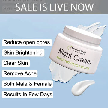 The Health Healer Night Cream Bright, White,Clear Skin For all Skin types