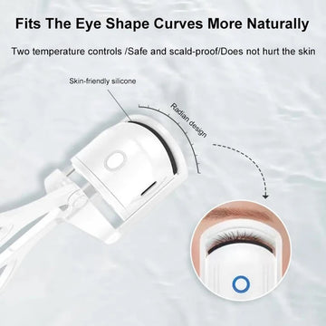 1 PC Portable Thermal Eyelashes Curler Electric Heating Perm Eyelash Curlers USB Fast Charging Long Lasting Curling Makeup Tool